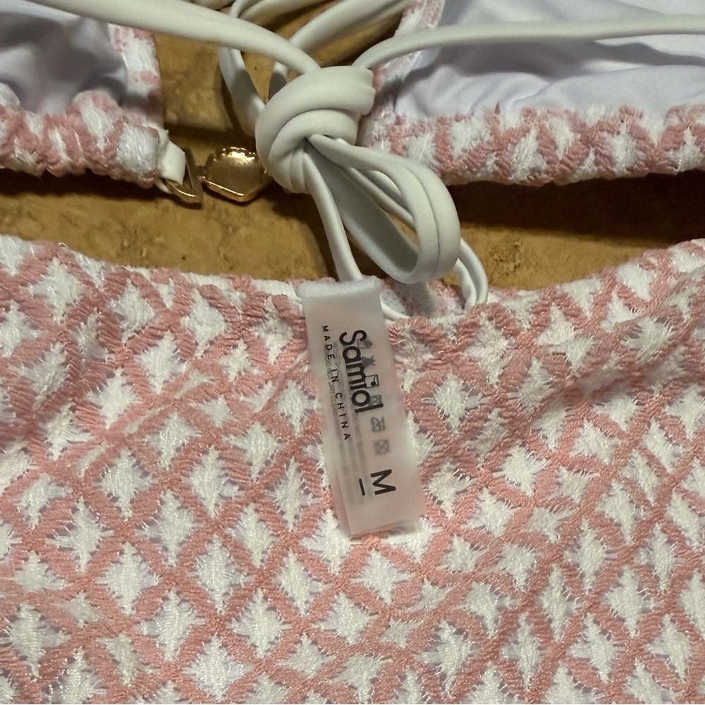 Samiol Medium Pink Patterned Bikini Set - Picture 3 of 5